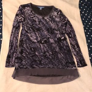 Vera Wang purple and black top.